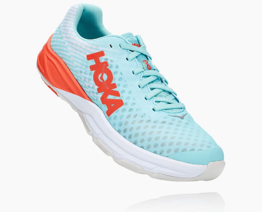 Hoka One One Womens Running Shoes - EVO Carbon Rocket - Blue - PZWN72031